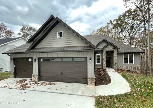 craftsman-style home featuring a garage