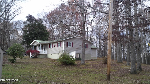 view of front of home with a porch