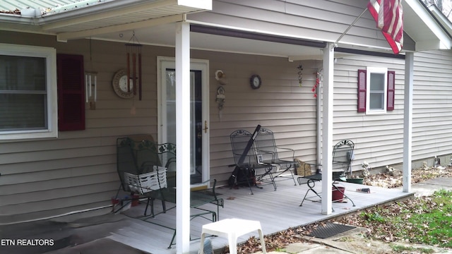 exterior space with covered porch