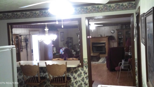 dining room with hardwood / wood-style floors