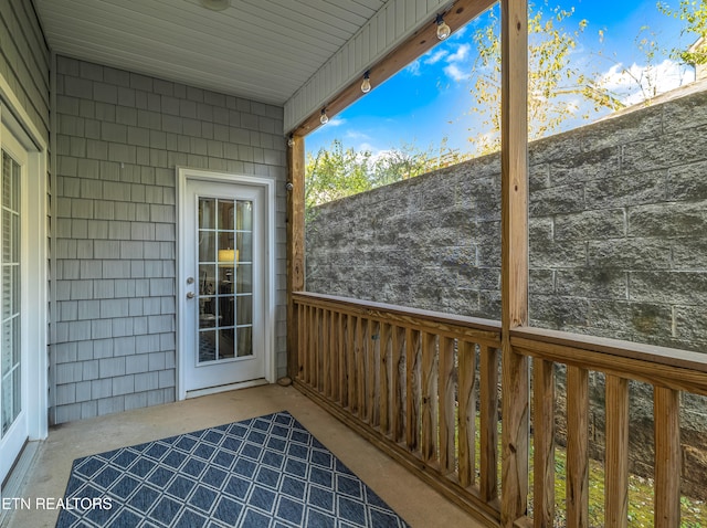 view of sunroom