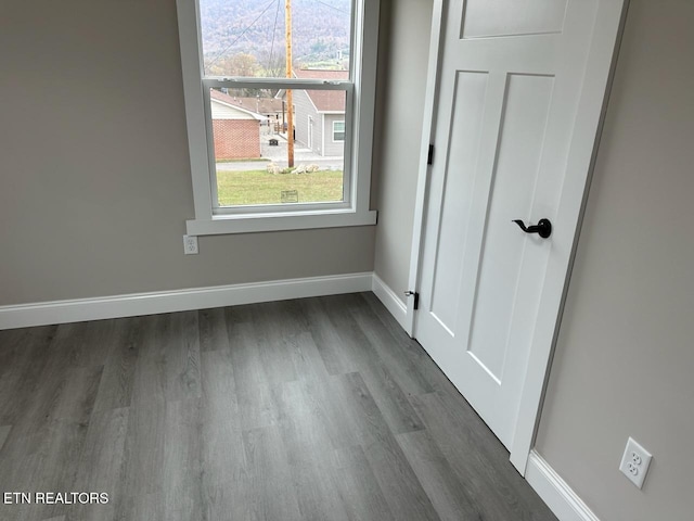 interior space featuring dark wood-type flooring