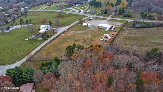 bird's eye view featuring a rural view