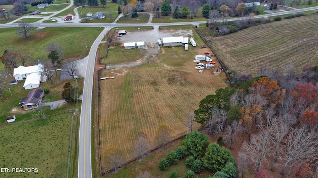 bird's eye view featuring a rural view