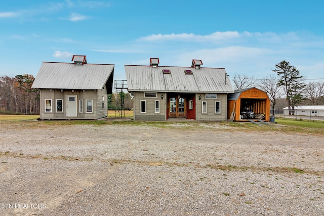 exterior space with an outdoor structure