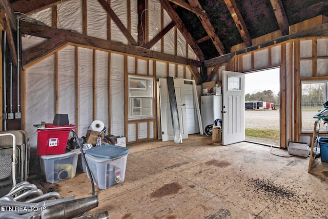 interior space featuring high vaulted ceiling