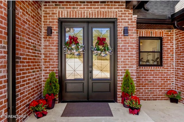 entrance to property with french doors