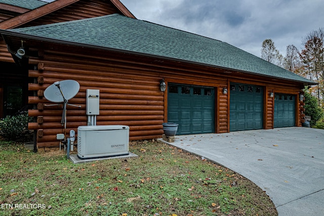 view of home's exterior featuring a garage