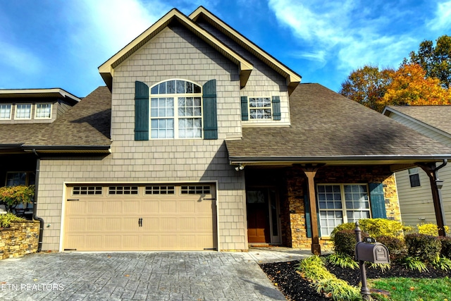 view of front of house featuring a garage