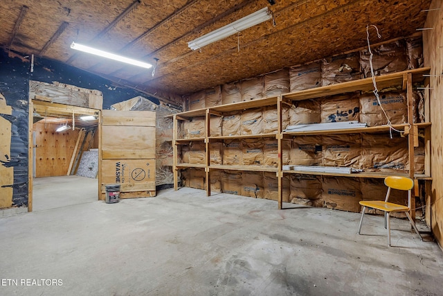 view of storage area