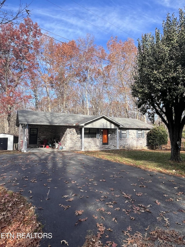 view of ranch-style home