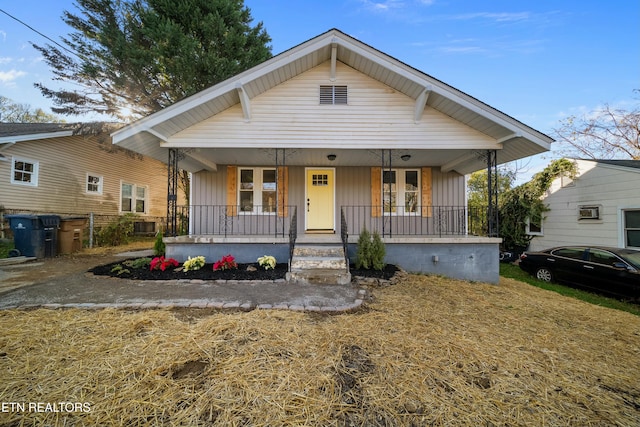 bungalow-style house with a porch