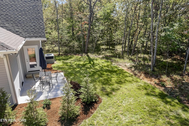 view of yard featuring a patio