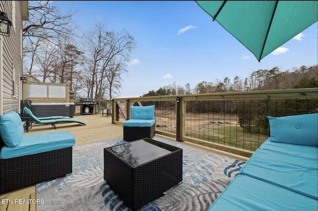 1448 Dover Ln, Dandridge, TN 37725 - view of patio / terrace with a deck and grilling area