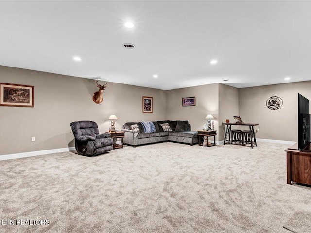 view of carpeted living room