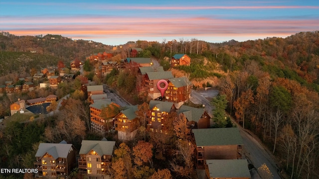 1707 High Rock Way, Sevierville, TN 37862 - aerial view at dusk of a forest view and a residential view