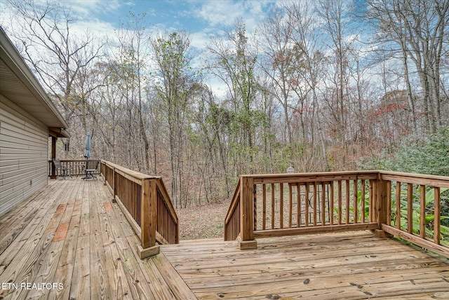 view of wooden deck