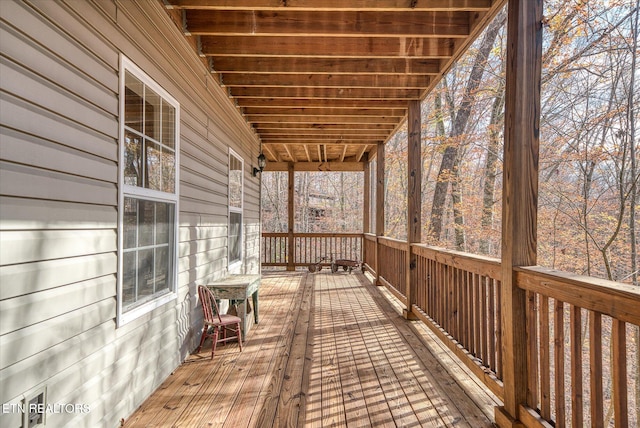 view of wooden deck