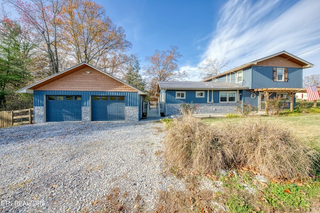 view of front of house featuring a garage