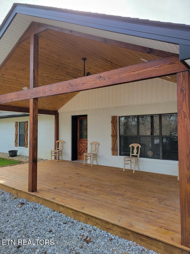 view of wooden deck