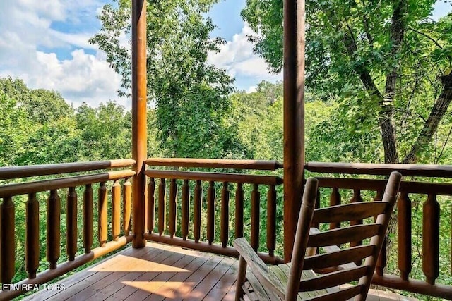 view of wooden deck