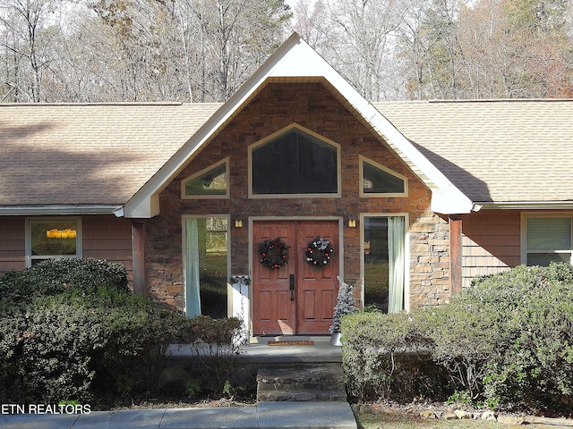 view of doorway to property