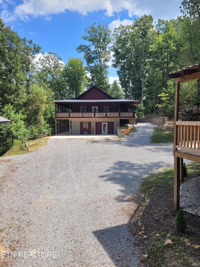 exterior space with a wooden deck