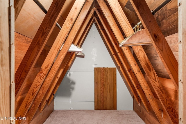 view of attic