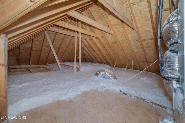 view of attic