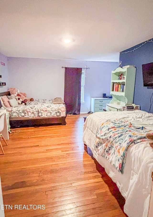 bedroom featuring wood-type flooring