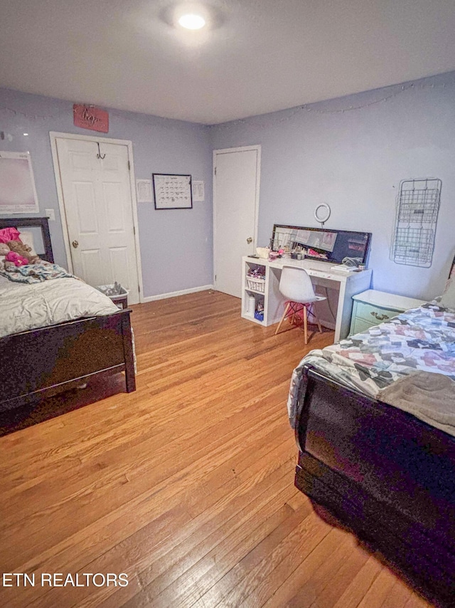 bedroom featuring light hardwood / wood-style floors