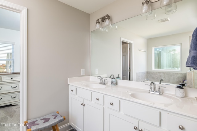 bathroom featuring vanity