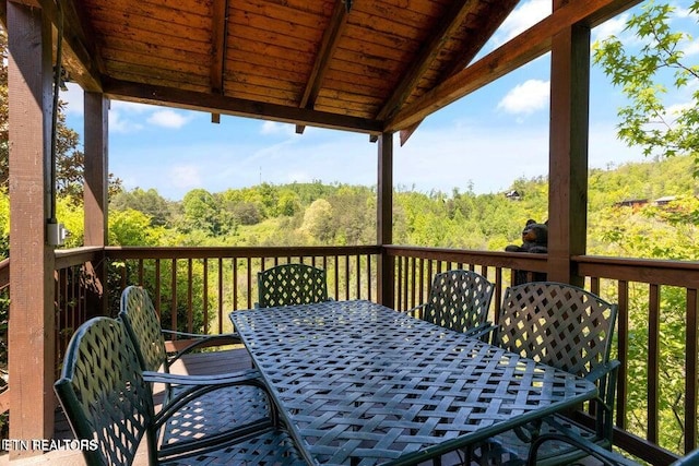 view of wooden deck