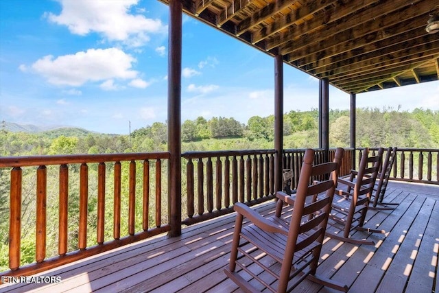 view of wooden terrace