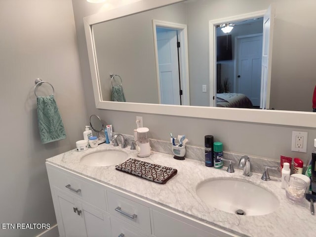 bathroom with vanity