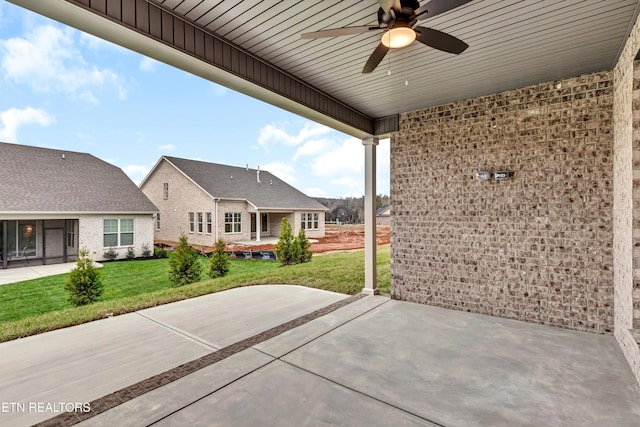 12033 Deer Crossing Dr, Knoxville, TN 37932 - view of patio / terrace with a ceiling fan