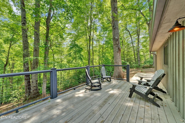 view of wooden terrace