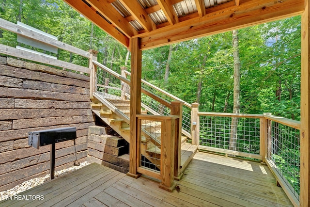 view of wooden terrace