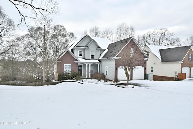 view of front facade with a garage