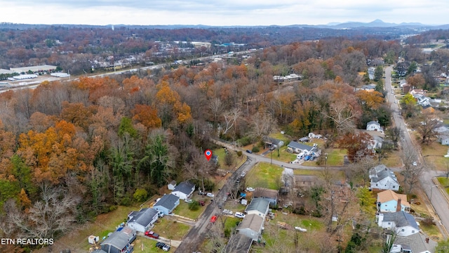 aerial view featuring a mountain view