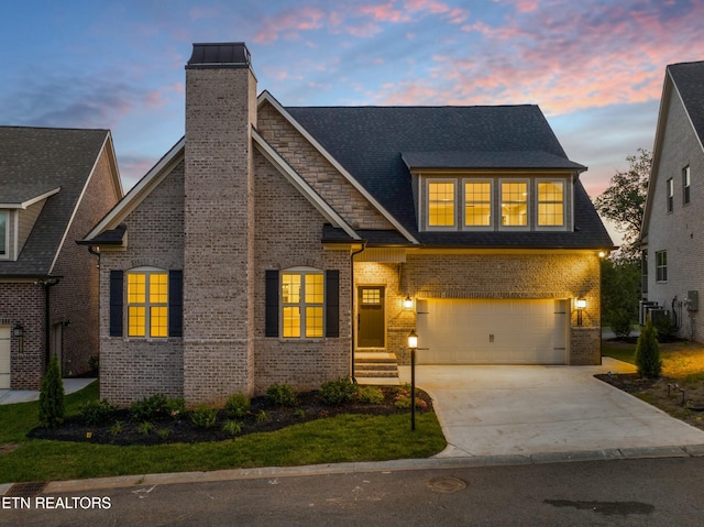 view of front of house featuring a garage