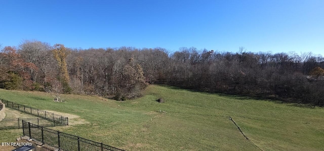 view of yard with a rural view