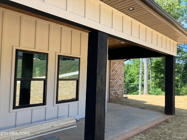 exterior space with a patio