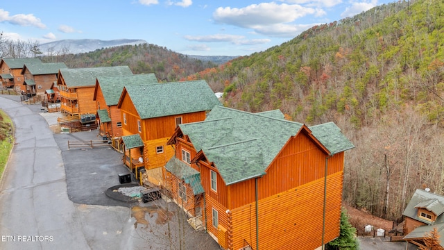 exterior space featuring a mountain view