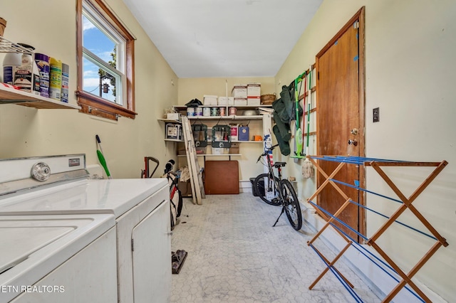 laundry area featuring washer and dryer