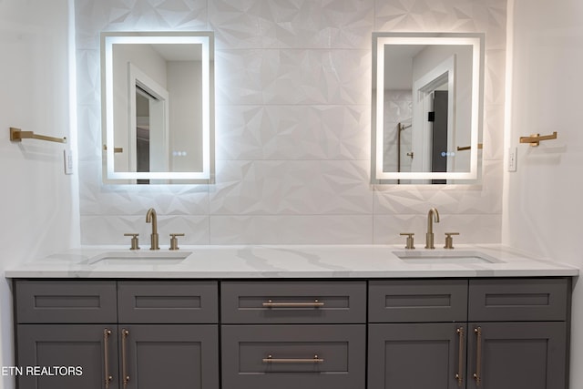 12000 S Fox Den Dr, Knoxville, TN 37934 - full bathroom with double vanity and tasteful backsplash