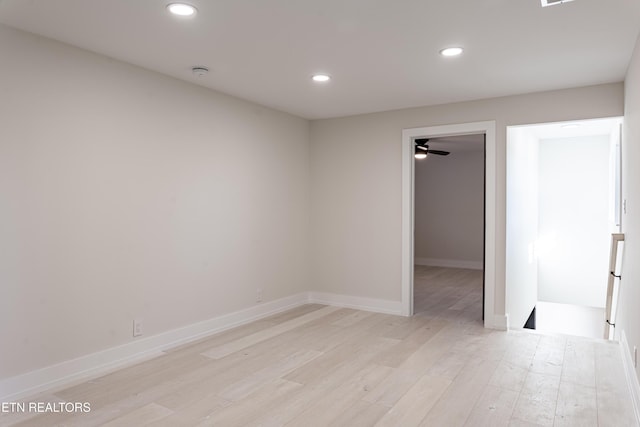 12000 S Fox Den Dr, Knoxville, TN 37934 - unfurnished room with light wood finished floors, recessed lighting, and a smoke detector