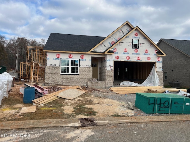 unfinished property with central AC unit