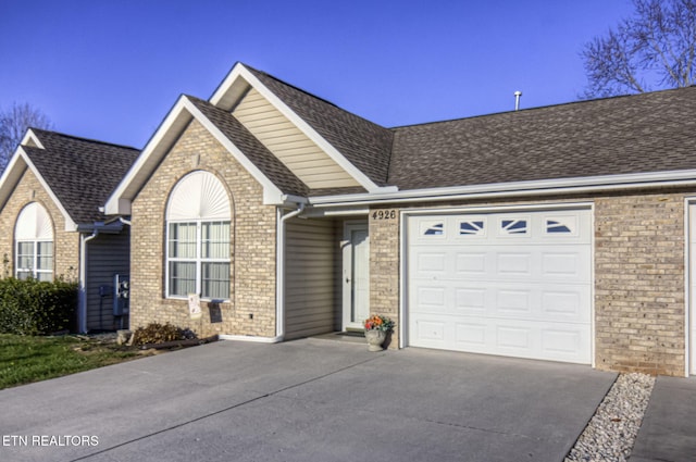 view of front facade with a garage