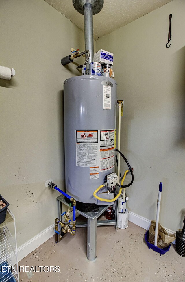 utilities featuring gas water heater